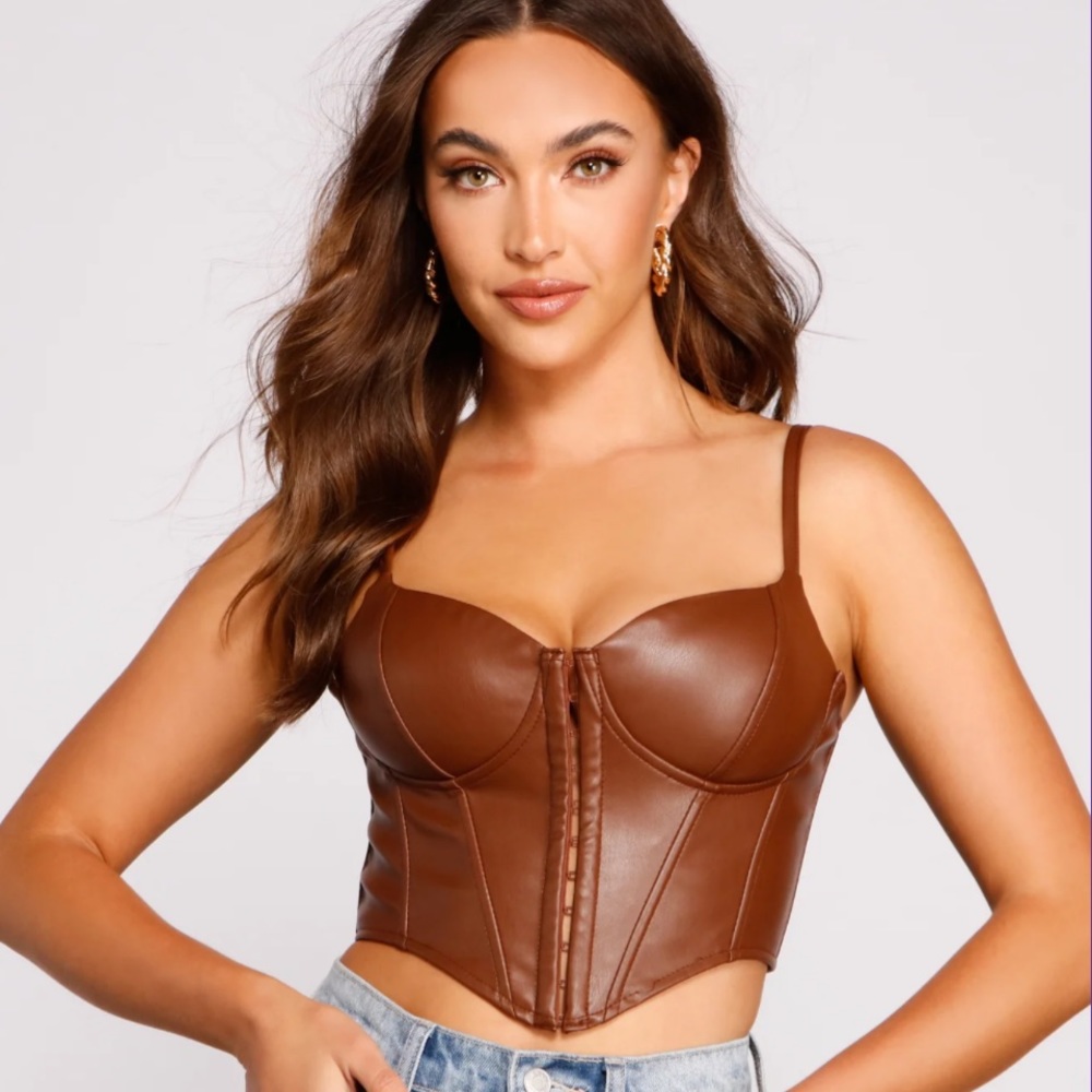 Windsor chocolate corset top
